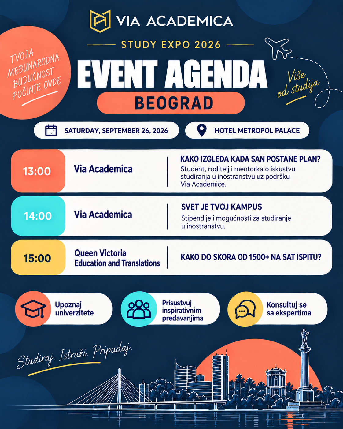 Event agenda — Beograd, Study Expo 2026